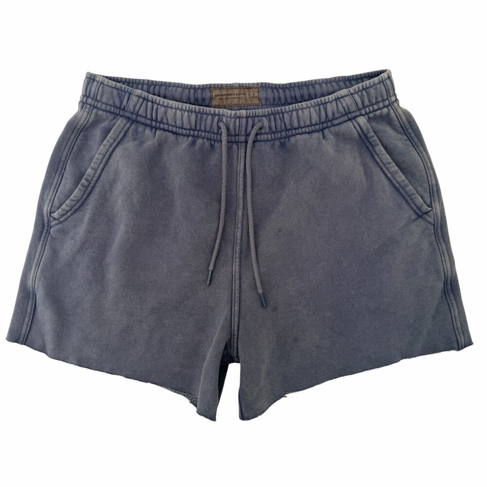 Abercrombie Men's Soft A&F Raw-Hem Sweat Shorts Large